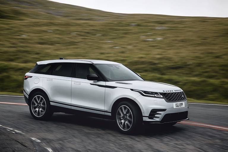 Range Rover Velar P400e 2021 rijdend profiel