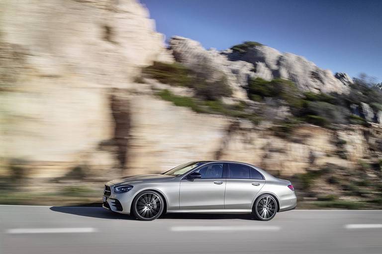 AS24 Test Mercedes E-Klasse zijaanzicht