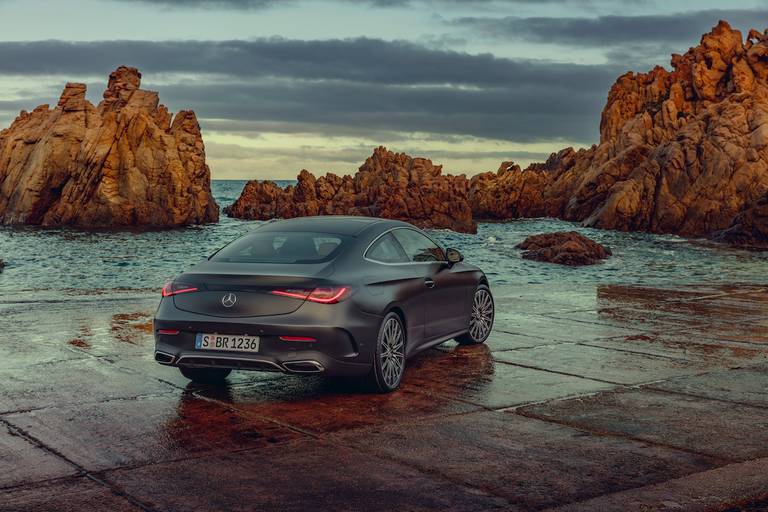 Mercedes CLE Coupé (2023) static, rear view