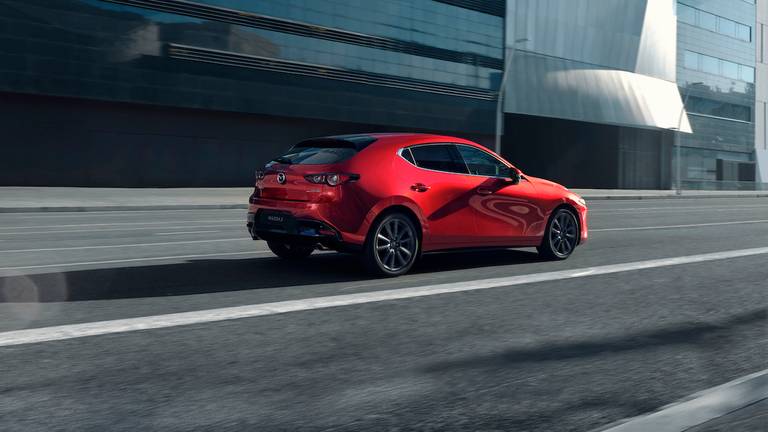 Mazda 3 (2024) dynamic, rear view