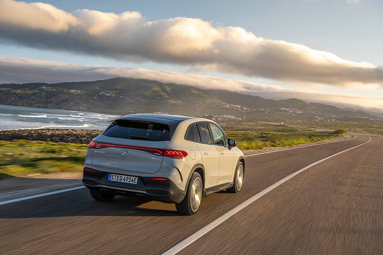 Mercedes EQE SUV (2023) dynamic, rear view