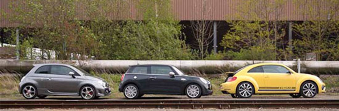 Vergelijkende test: Abarth 595 Competizione - Mini Cooper S - Volkswagen Beetle GSR – Iene miene mutte