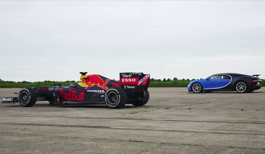 AS24 Bugatti Chiron F1 drag race banner
