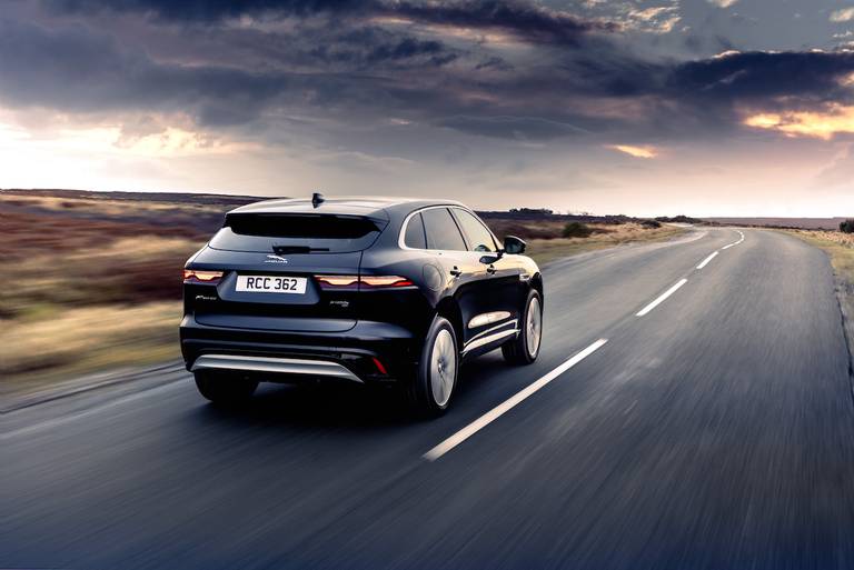 Jaguar F-Pace P400e (2023) dynamic, rear view