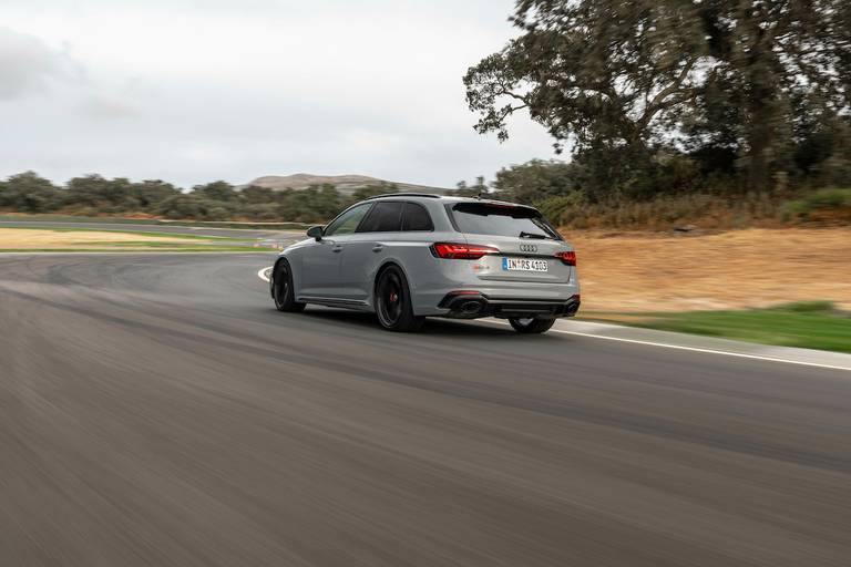 Audi RS 4 Competition Plus (2023) dynamic, rear view
