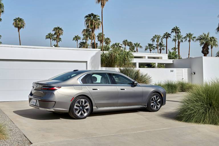 BMW i7 (2023) static, rear view