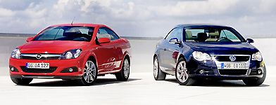 Test: Opel Astra TwinTop  contre Volkswagen Eos – La liberté allemande